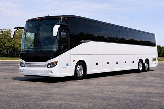 56-passenger charter bus available for charter in Lehi, UT